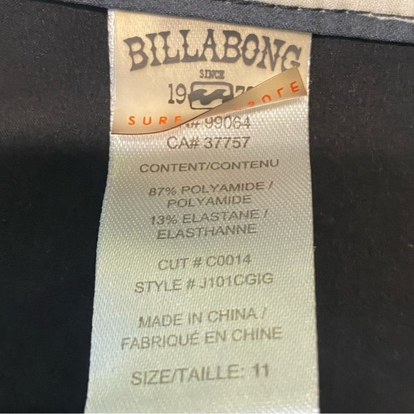 Billabong Striped Nautical Print Shorts (Size:11, Color:Navy-Blue, White) - Picture 3 of 4